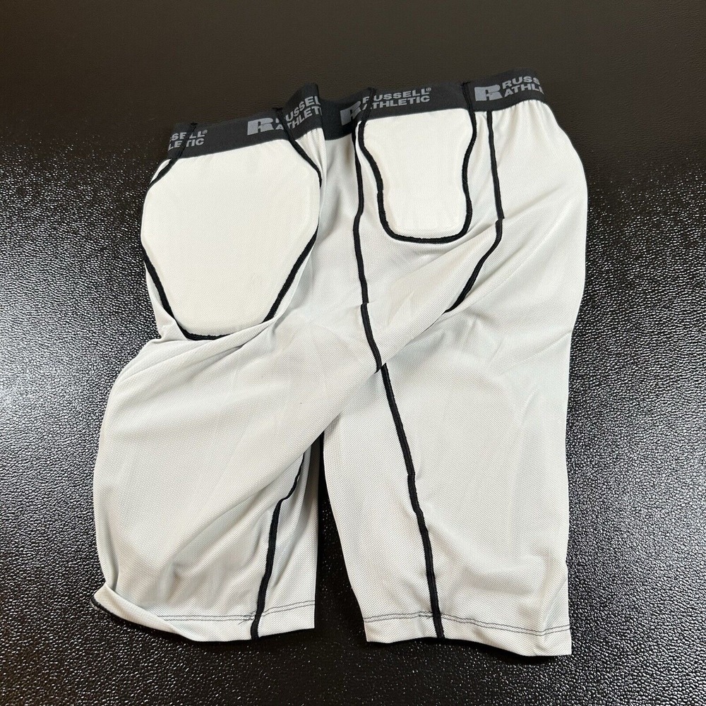 Russell Athletic Padded Shorts Mens Extra Large White Compression Stretch NEW‎